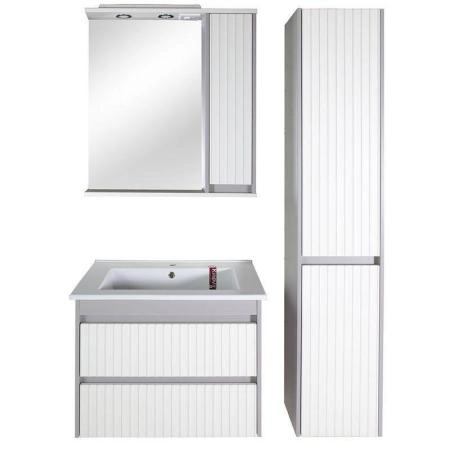 Тумба ASB-Mebel Мирано 75 Слоновая кость/Шиншилла серая