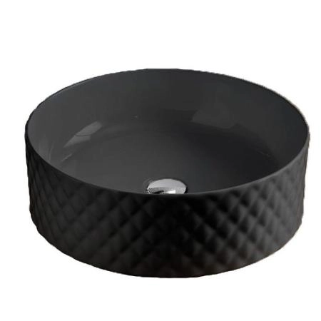 Artceram Rombo Раковина 44 см, без отв., накладная, цвет: матовый черный