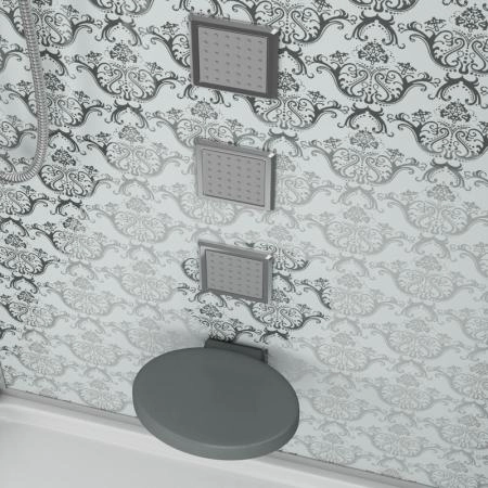 Душевая кабина Niagara Luxe NG-7714W (1000x900х2150) низкий поддон стенки БЕЛЫЕ