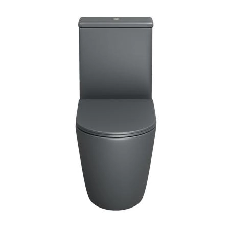 Унитаз Grossman GR-4480GMS Color (620*365*810) СЕРЫЙ МАТОВЫЙ напольный Безободковый с тонкой крышкой