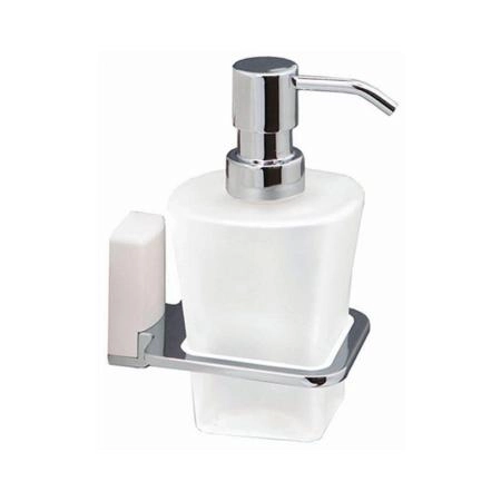 Дозатор для жидкого мыла Wasserkraft Leine K-5099WHITE стеклянный, 300 ml