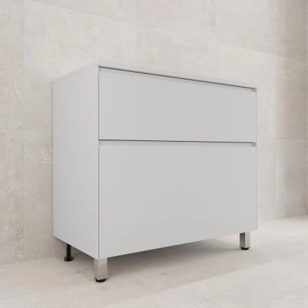 Тумба напольная Style Line ЛИМА 90 эмаль, под раковину LINE 90, 2 ящ., PLUS, белый матовый