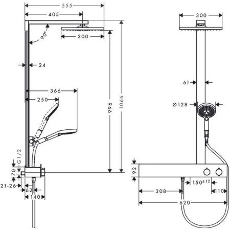 Душевая система Hansgrohe Raindance E 27363000 хром