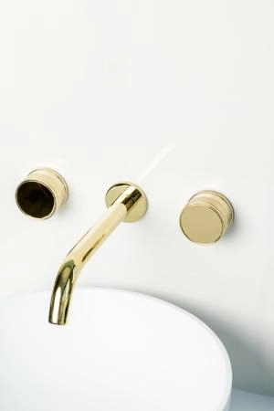 Смеситель из стены Boheme PRESTIGE на 3 отв. GOLD 152-2-G-PR