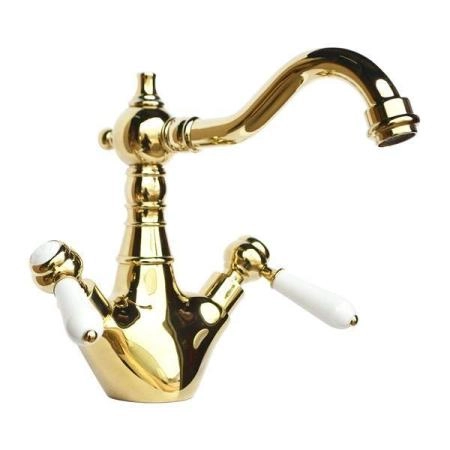 Смеситель Magliezza BIANCO 50117-do на раковину золото