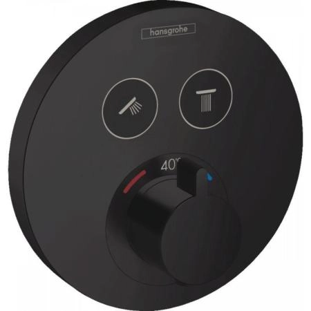 Hansgrohe 15743670 ShowerSelect S Термостат для 2х потребителей, шлифованый черный хром