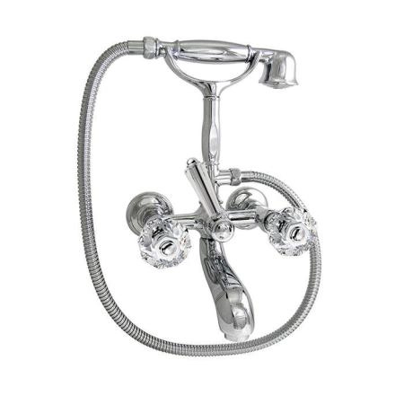 Nicolazzi Teide Смеситель для ванны/душа на 2 отверствия, ручки Crystal handle, цвет: хром