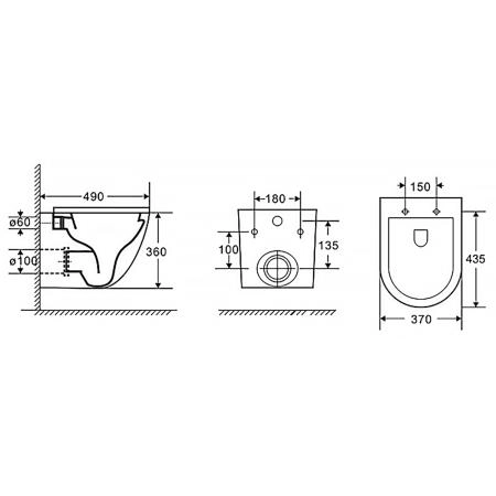 Унитаз подвесной Azario Gloria 48х37х36 безободковый, чёрный матовый (AZ-2003MB)