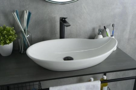 Раковина Gid N9052 65x38 на столешницу белая