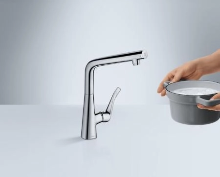 Смеситель для кухни Hansgrohe Metris Select 14883800 хром