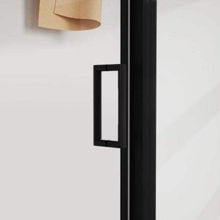 Душевой уголок Vincea City VSR-5CT9011CLB, 1100*900, черный, стекло прозрачное