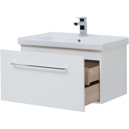 Тумба Dreja BIG INN 80 см под умывальник белый глянец, подвесная