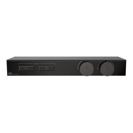 Gessi Hi-Fi Термостат для душа, с вкл. до 2 источников одновременно, с полкой из черного мат. стекла, внешняя часть, цвет: Black Metal PVD