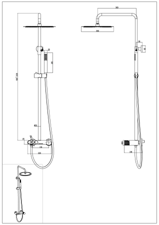 Стойка для душа Boheme STICK WHITE TOUCH CHROME 128-WCR.2