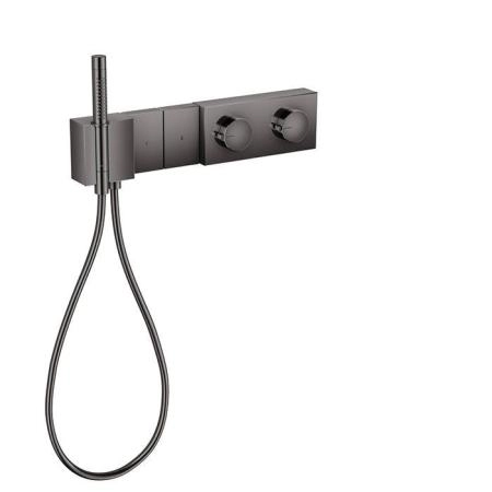 Axor Edge Смеситель для душа 470/100, встраиваемый, термостат, на 2 источника, с ручным душем, внешняя часть, цвет: черный