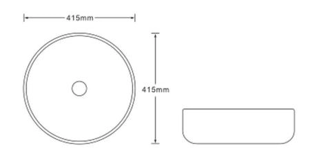 Раковина SantiLine SL-7026 41,5x41,5 на столешницу керамическая под мрамор