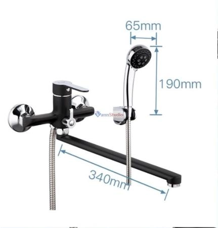 Смеситель для ванны Frap F2242 черный хром