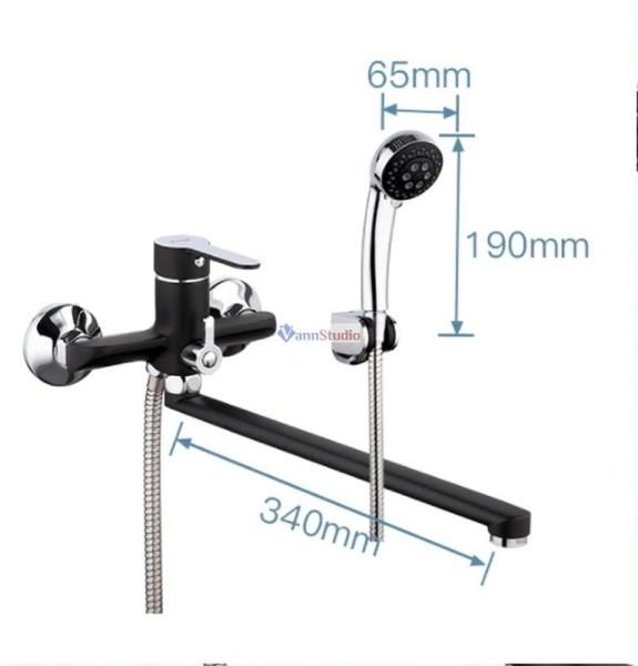 Смеситель для ванны Frap F2242 черный хром