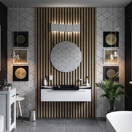 KERASAN Inka Project Раковина INKA 60x40x35,5 с 1 отверстием под смеситель,цвет черный матовый