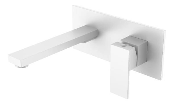 Смеситель для умывальника Boheme из стены Qubic Matt White 475-MW