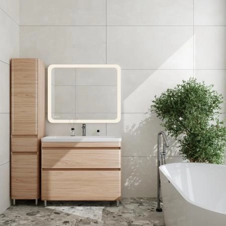 Тумба напольная Style Line Атлантика 100, Люкс ясень перламутр, PLUS