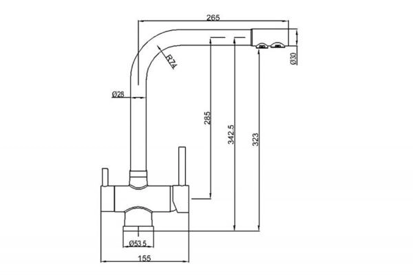 Смеситель для кухни ZORG (ZR 348 YF BLACK BRONZE) бронза | черный