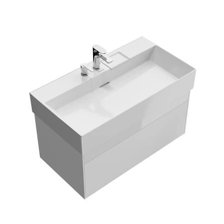 Тумба Kerama Marazzi LOGICA ЛОДЖИКА LOG.90.2\WHT подвесная 2 ящика 90 см, белоснежный