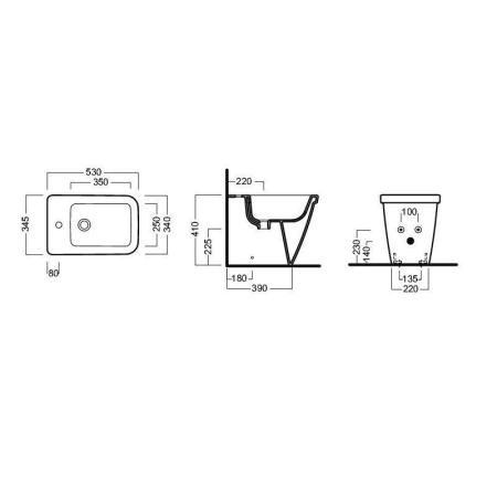 Биде Hatria ЕrikaProQ YXHU напольное