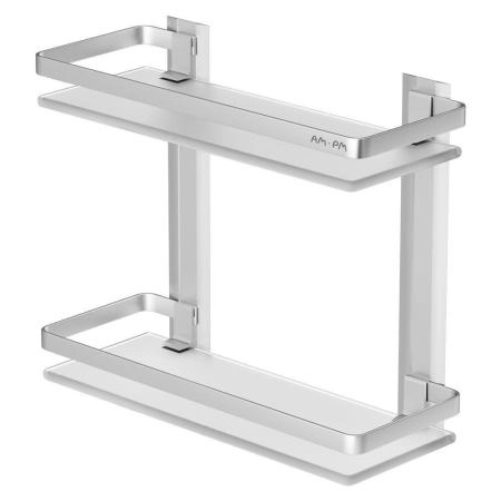 Стеклянная полка, двухуровневая AM.PM Sense L A7455200 серебристый 32 см