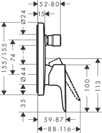 Hansgrohe Talis E 71745000 смеситель для ванны для 01800180