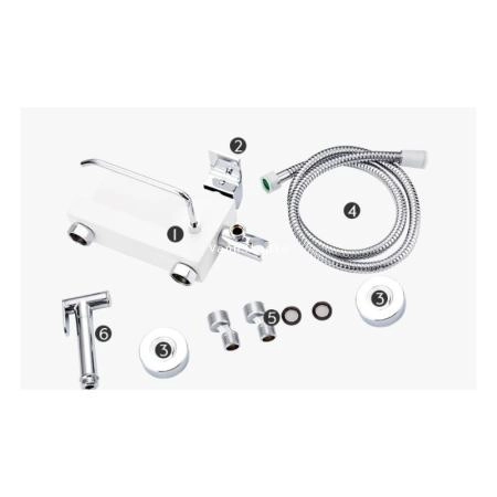 Гигиенический  душ Gappo G7296 c бумагодержателем, хром белый