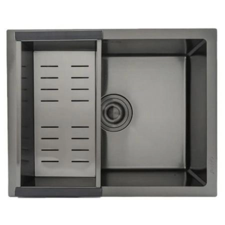 Кухонная мойка Gappo GS5040-6 500x400x215mm 0.8мм с коландером Черный