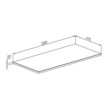 Столешница ASB-Woodline Оливия массив 1000*470*20