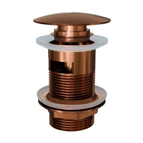 Донный клапан KNOTLOR BM9011RB, с переливом бронза