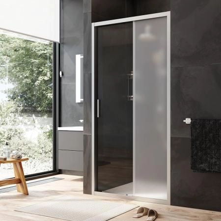 Дверь душевая в нишу AM.PM Gem W90G-100-1-195MM прозрачное, матовое; профиль хром матовый