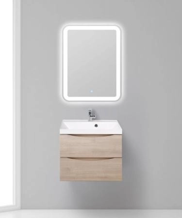 Тумба под раковину Belbagno MARINO Rovere Bianco подвесная 600x450x500 MARINO-600-2C-SO-WO-P