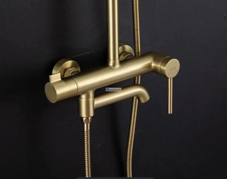 Душевая система Gappo G2406-3 золото сатин с изливом