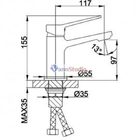 Смеситель для раковины Frap F1061 хром