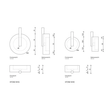 Decor Walther Black Stone WHK Крючок подвесной, цвет: черный матовый / хром