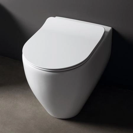 Kerasan Flo Унитаз 55см., напольный, приставной, безободковый, слив универсальный, цвет: белый