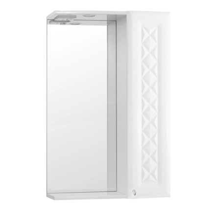 Зеркальный шкаф Style Line Elfante Канна 50/С Люкс с подсветкой, белый