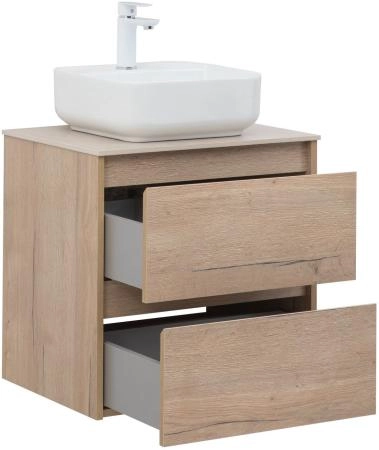 Тумба под раковину Aquanet Nova Lite 60 дуб крафт (2 ящика)