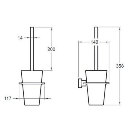 Ершик Jacob Delafon MÉCANIQUE E77871-CP подвесной