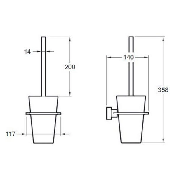 Ершик Jacob Delafon MÉCANIQUE E77871-CP подвесной