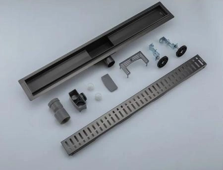 Душевой трап Gappo G88007-39 оружейная сталь 800x70