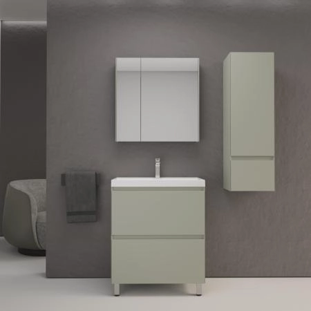 Тумба напольная Style Line Манхэттен 70 ЭМАЛЬ под ASTI 70 2 ящика PLUS олива