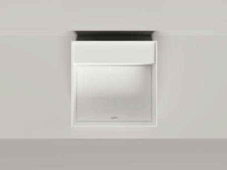 Раковина Salini ARMONIA SQUARE TOP 02  S-Stone покраска RAL матовая 45x45 130522TMF накладная без отв.смесителя