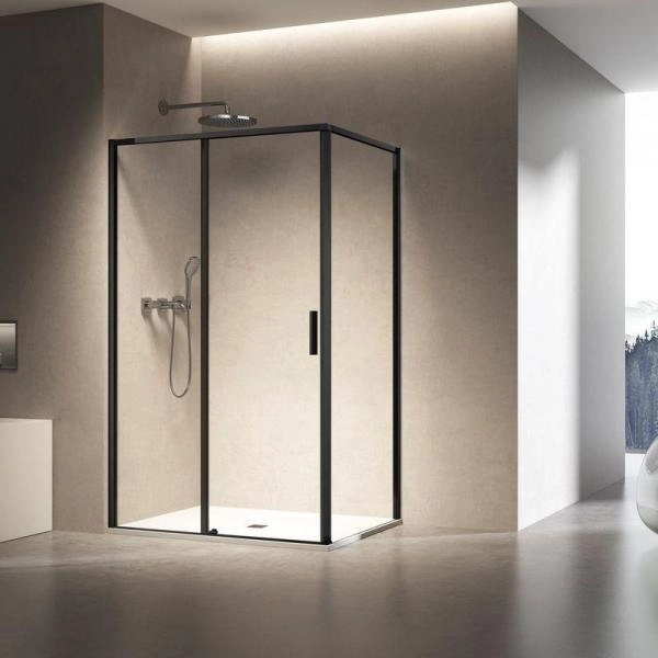 Душевой уголок Vincea Slim 8mm VSR-6SL8012CLB, 1200*800, черный, стекло прозрачное