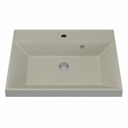 Раковина кварцевая Uperwood Classic Quartz 60 см, бежевая матовая, лён