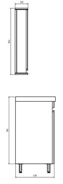 Тумба ASB-Mebel Марко 60-2.1 напольная белый/дуб золотой